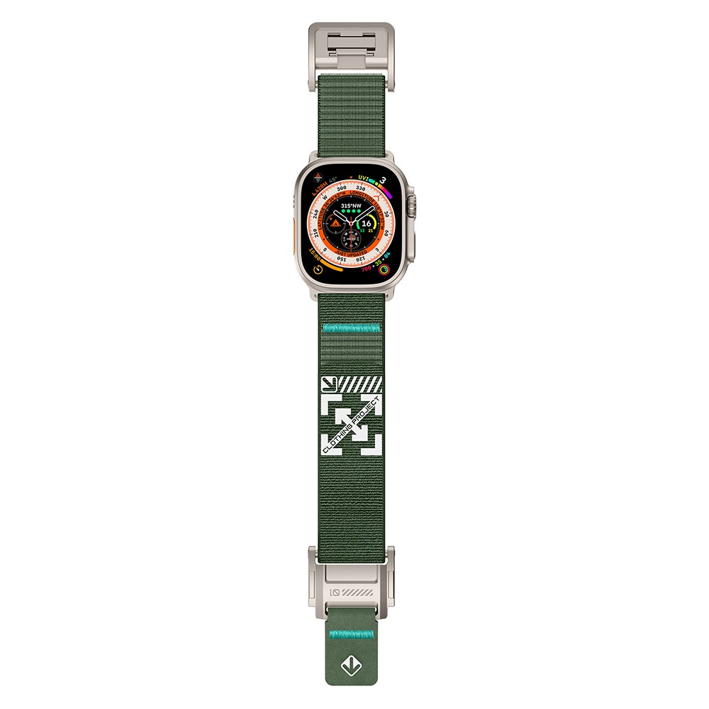 Apple Watch 7 45mm Uyumlu Zore KRD-154 Naylon Kumaş Hasır Örgülü Kordon - 8