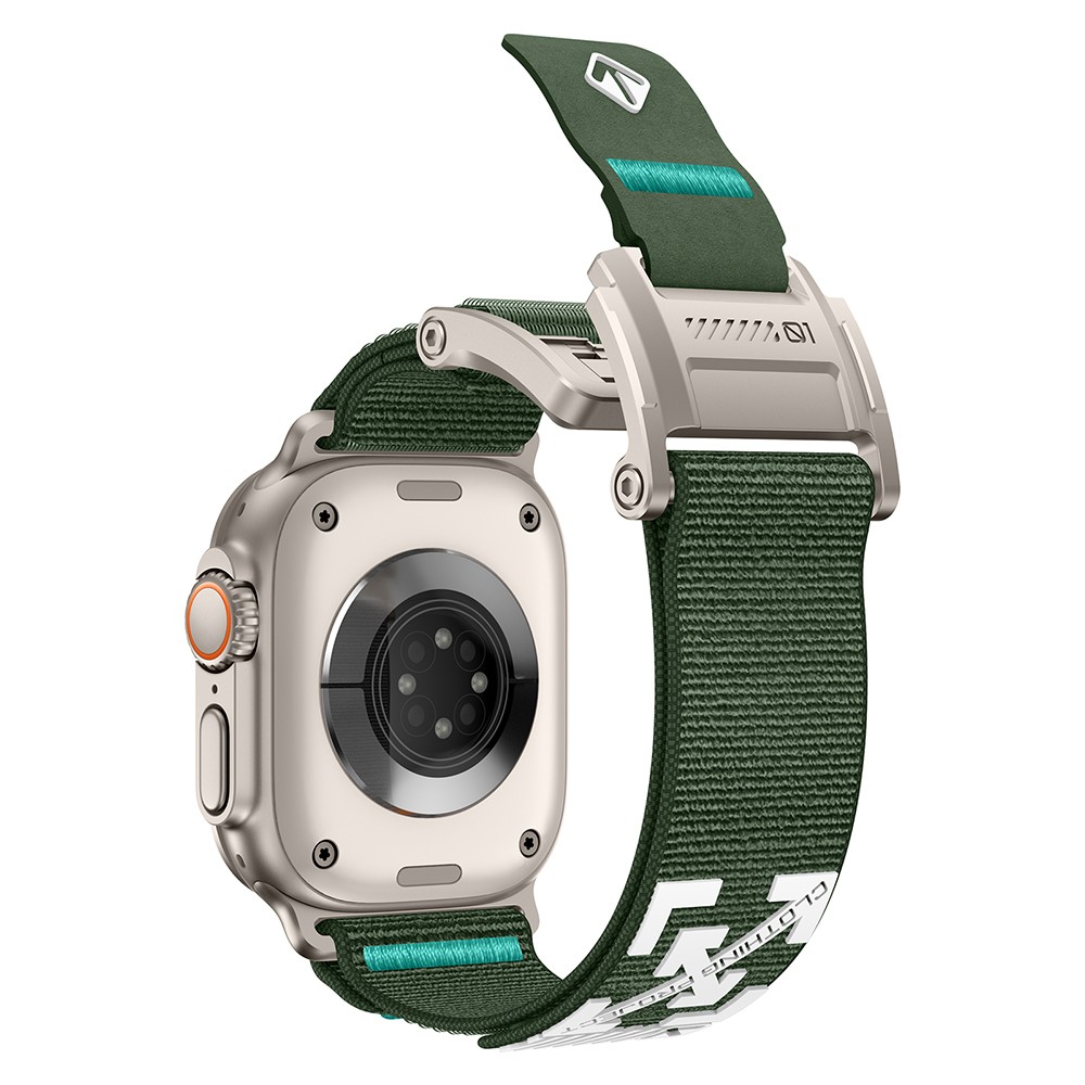 Apple Watch 7 45mm Uyumlu Zore KRD-154 Naylon Kumaş Hasır Örgülü Kordon - 5