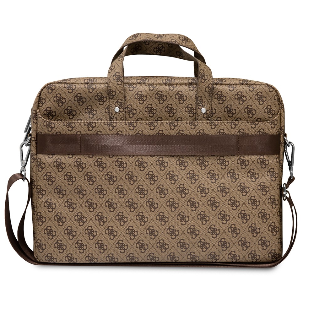 Guess Orjinal Lisanslı Sıcak Damgalı 4G Desenli Üçgen Logolu Omuz Askılı 15-16 inç Laptop Çantası - 1