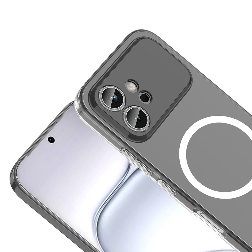 Honor 600 5G Kamera Korumalı M-Safe Şarj Özellikli Şeffaf Zore London Sert PC Kapak - 1