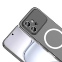 Honor 600 5G Kamera Korumalı M-Safe Şarj Özellikli Şeffaf Zore London Sert PC Kapak - 1