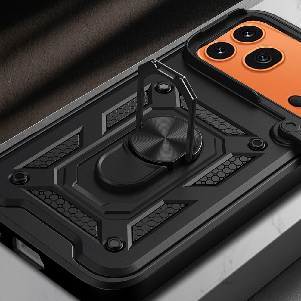 Honor 600 Pro 5G Kılıf Magnetik Standlı Kamera Korumalı Zore Sürgülü Vega Kapak - 6
