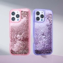 Apple iPhone 14 Pro Max Uyumlu Kılıf Sıvılı Simli Şeffaf Arka Yüzey Zore Keto Silikon Kapak - 5
