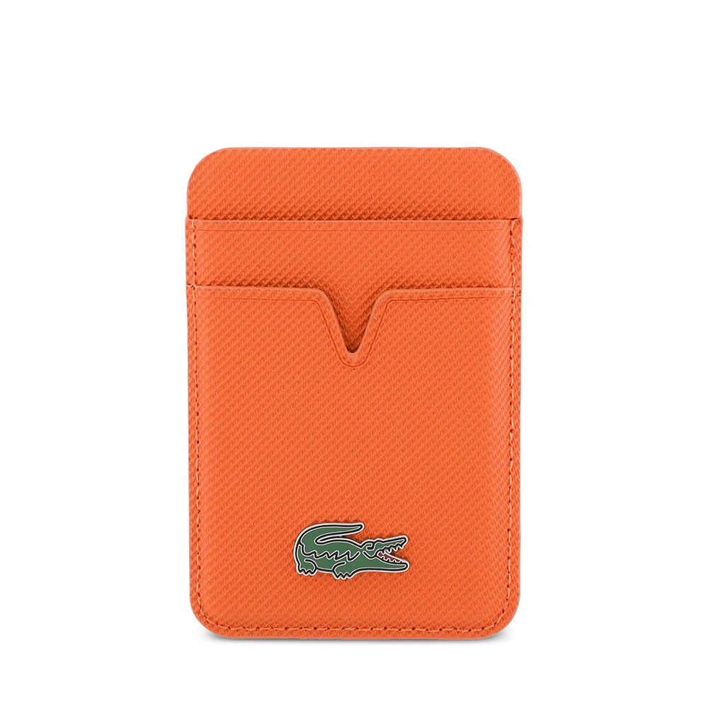 Lacoste Orjinal Lisanslı 2 Hazneli PU Pike Desenli İkonik Timsah Dokuma Logolu Magnetik Kartlık - 1