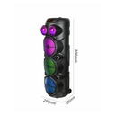 Zore GD-2887 Dijital LED Göstergeli Mikrofonlu RGB TWS 8 inç Stereo Bass Kablosuz Karaoke Hoparlör - 5
