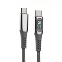 Micflip A08 Type-C to Type-C Dijital LED Göstergeli Data ve Şarj Kablosu 140W 1M - 1