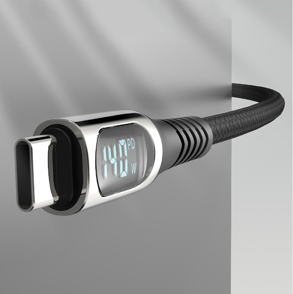 Micflip A08 Type-C to Type-C Dijital LED Göstergeli Data ve Şarj Kablosu 140W 1M - 2