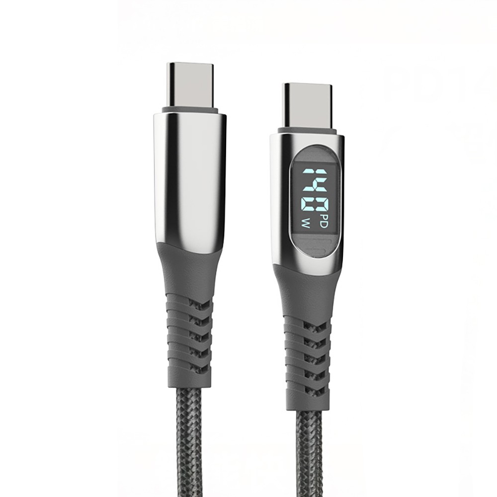 Micflip A08 Type-C to Type-C Dijital LED Göstergeli Data ve Şarj Kablosu 140W 1M - 1