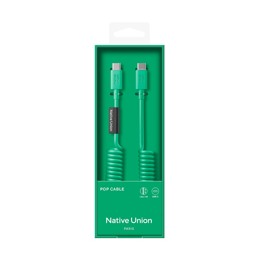 Native Union POP Serisi Type-C to Type-C Spiralli Şarj Kablosu 60W 1.2M - 2