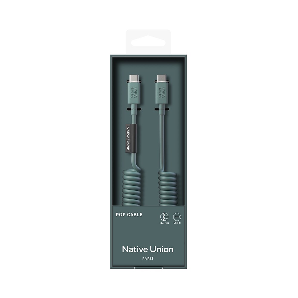 Native Union POP Serisi Type-C to Type-C Spiralli Şarj Kablosu 60W 1.2M - 3