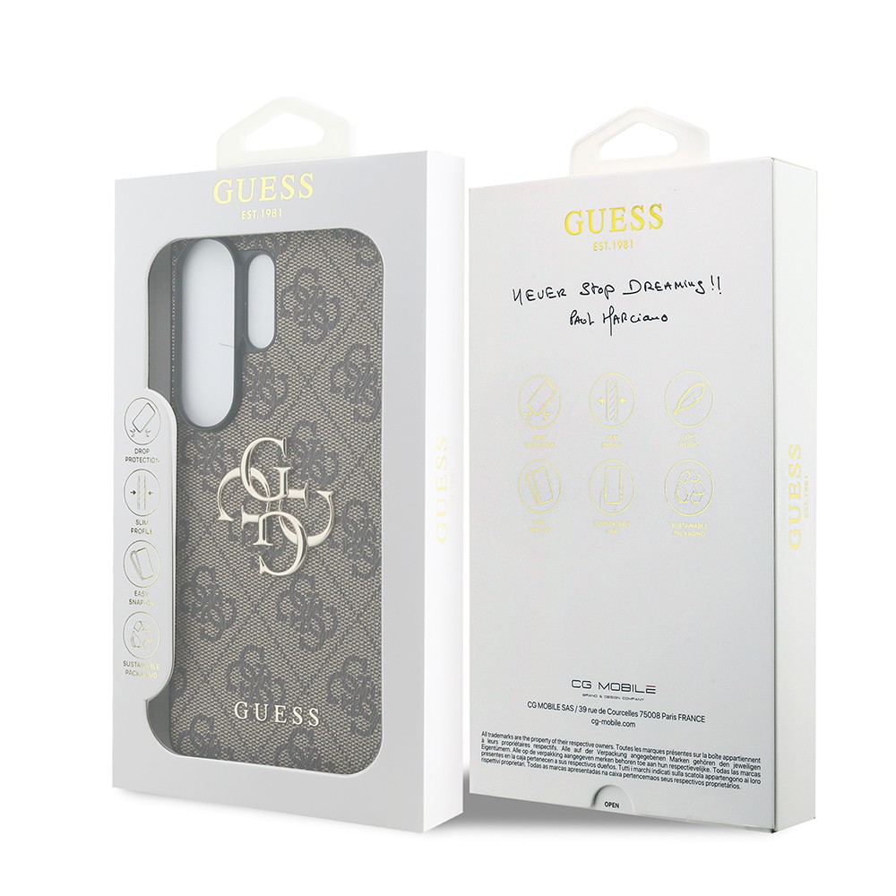 Samsung Galaxy S26 Ultra Uyumlu Kılıf Guess Orjinal Lisanslı PU Deri Büyük Metal Logo Dizaynlı Kapak - 7