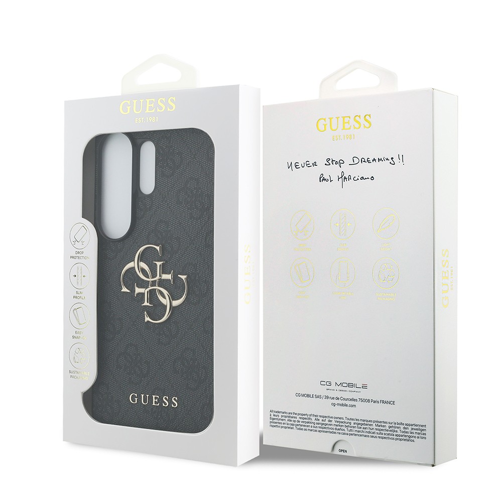 Samsung Galaxy S26 Ultra Uyumlu Kılıf Guess Orjinal Lisanslı PU Deri Büyük Metal Logo Dizaynlı Kapak - 7