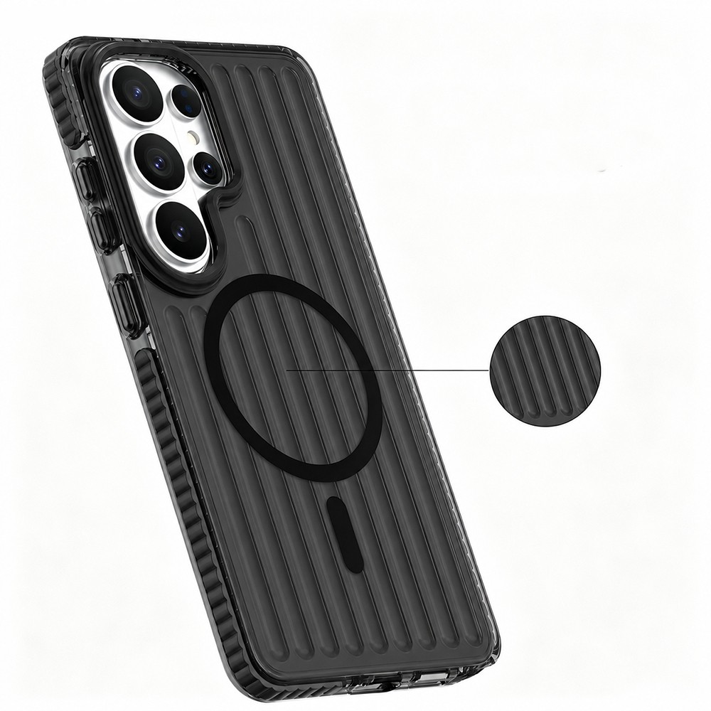 Samsung Galaxy S26 Ultra Uyumlu Kılıf M-safe Şarj Özellikli Oyuklu Tasarım Mutural Luggage Serisi Kapak - 3