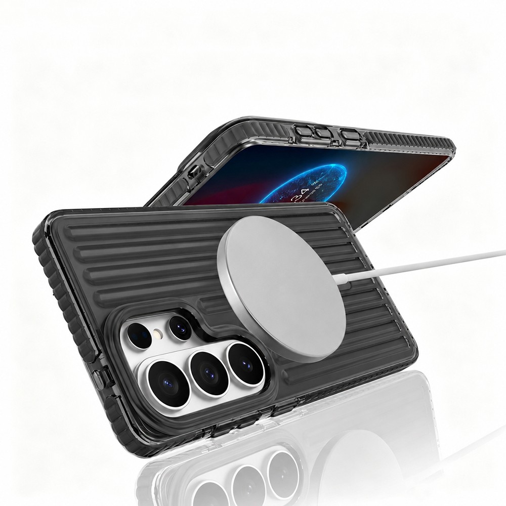 Samsung Galaxy S26 Ultra Uyumlu Kılıf M-safe Şarj Özellikli Oyuklu Tasarım Mutural Luggage Serisi Kapak - 4