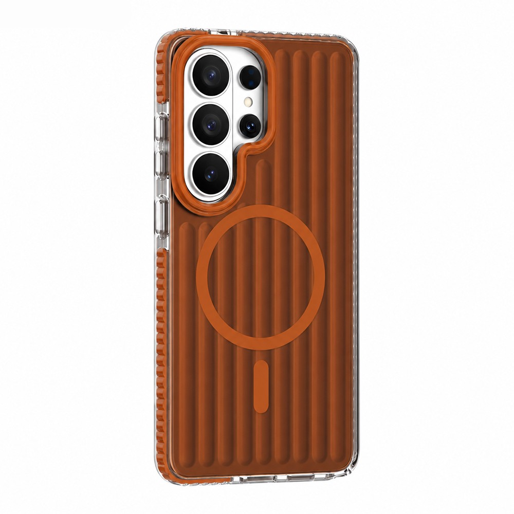 Samsung Galaxy S26 Ultra Uyumlu Kılıf M-safe Şarj Özellikli Oyuklu Tasarım Mutural Luggage Serisi Kapak - 1