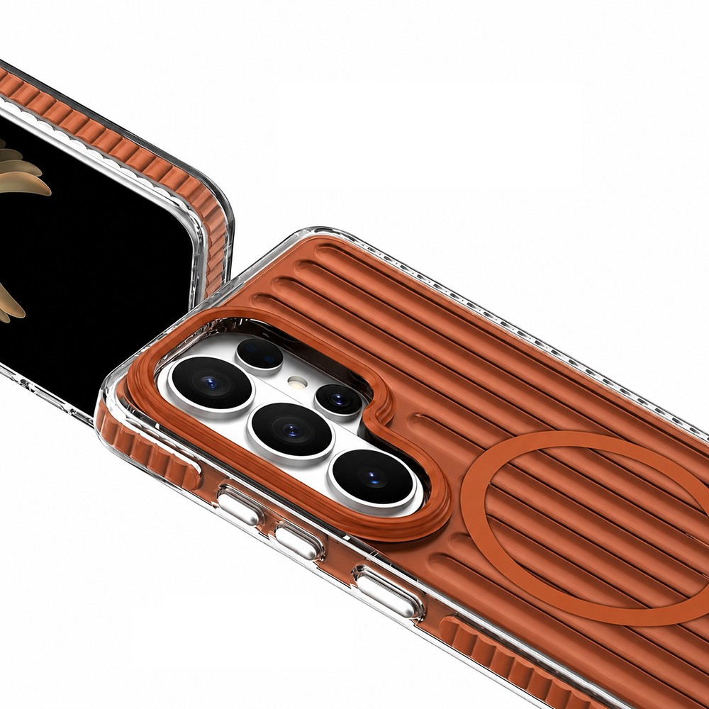 Samsung Galaxy S26 Ultra Uyumlu Kılıf M-safe Şarj Özellikli Oyuklu Tasarım Mutural Luggage Serisi Kapak - 2