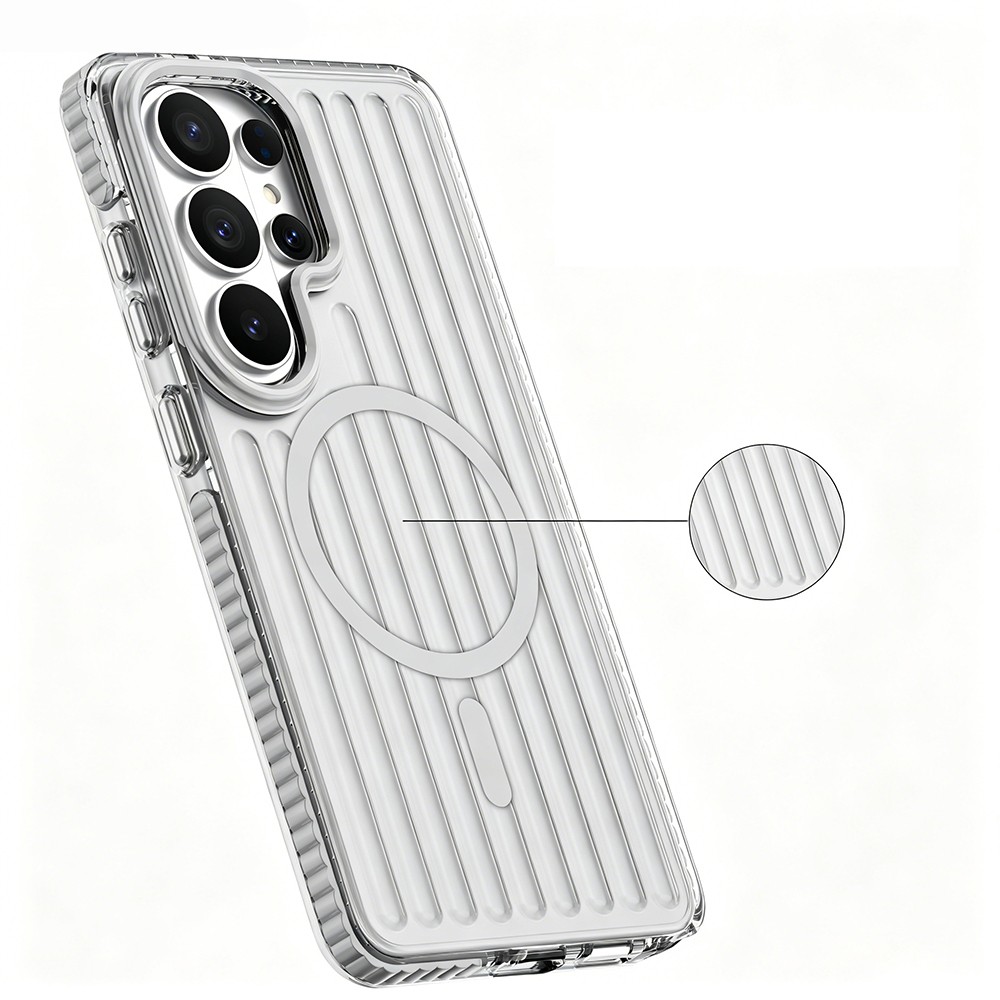 Samsung Galaxy S26 Ultra Uyumlu Kılıf M-safe Şarj Özellikli Oyuklu Tasarım Mutural Luggage Serisi Kapak - 3
