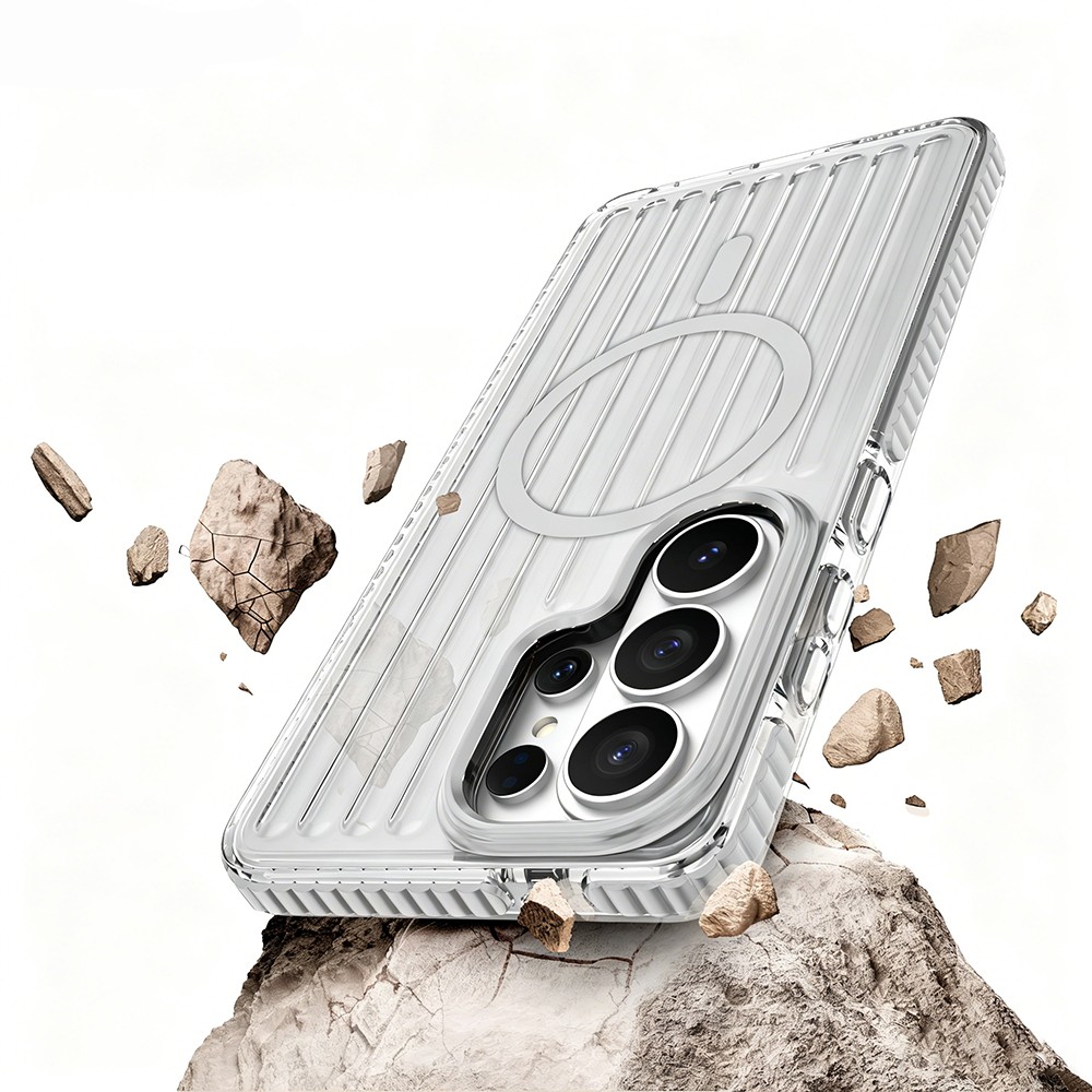 Samsung Galaxy S26 Ultra Uyumlu Kılıf M-safe Şarj Özellikli Oyuklu Tasarım Mutural Luggage Serisi Kapak - 5