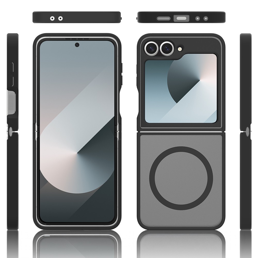Samsung Galaxy Z Flip 6 Uyumlu Kılıf M-Safe Şarj Özellikli Kamera Korumalı Zore Lunex Kapak - 4