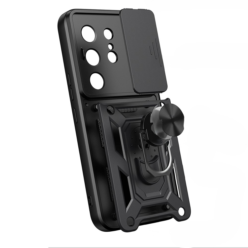 Tecno Camon 50 Kılıf Magnetik Standlı Kamera Korumalı Zore Sürgülü Vega Kapak - 7