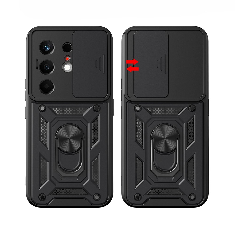 Tecno Camon 50 Kılıf Magnetik Standlı Kamera Korumalı Zore Sürgülü Vega Kapak - 8