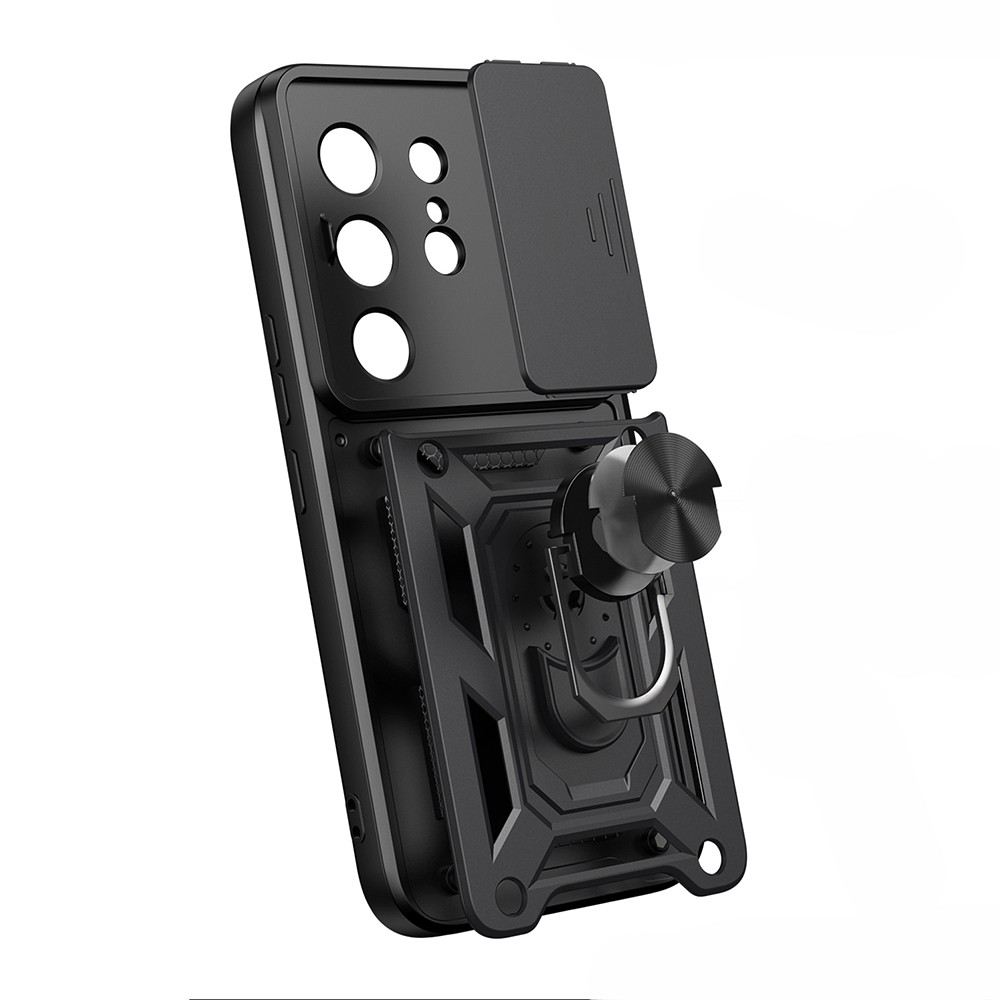 Tecno Camon 50 Pro Kılıf Magnetik Standlı Kamera Korumalı Zore Sürgülü Vega Kapak - 7