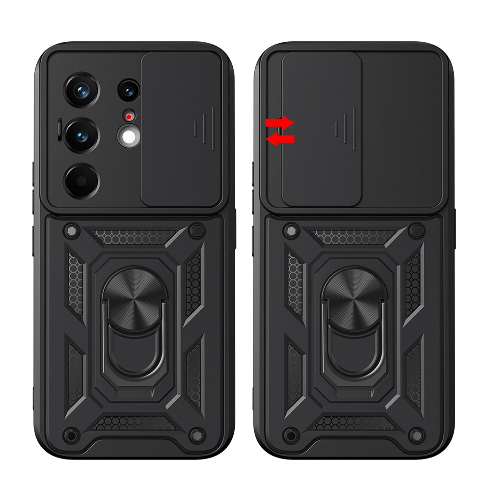 Tecno Camon 50 Pro Kılıf Magnetik Standlı Kamera Korumalı Zore Sürgülü Vega Kapak - 8