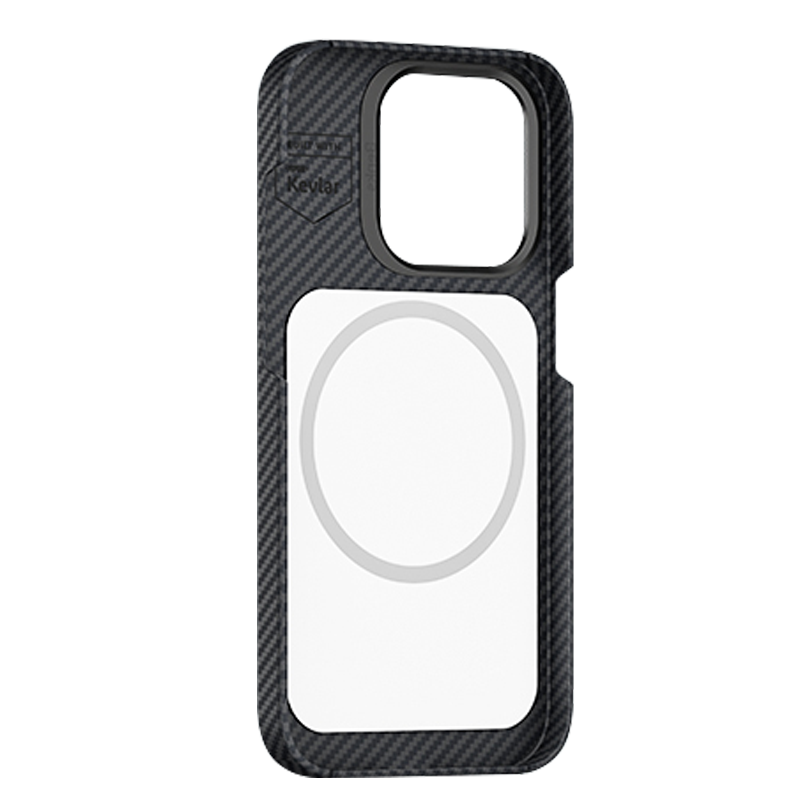 Apple iPhone 14 Pro Uyumlu Kılıf Magsafe Şarj Özellikli Karbon Fiber Benks MFM Lisanslı 600D Essential Kevlar Kapak - 2