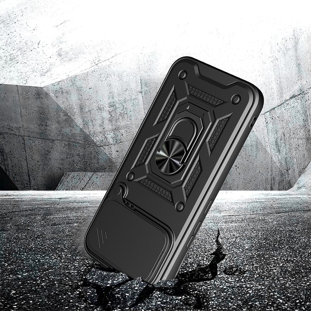 Xiaomi Poco F8 Ultra Uyumlu Kılıf Magnetik Standlı Kamera Korumalı Zore Sürgülü Vega Kapak - 1