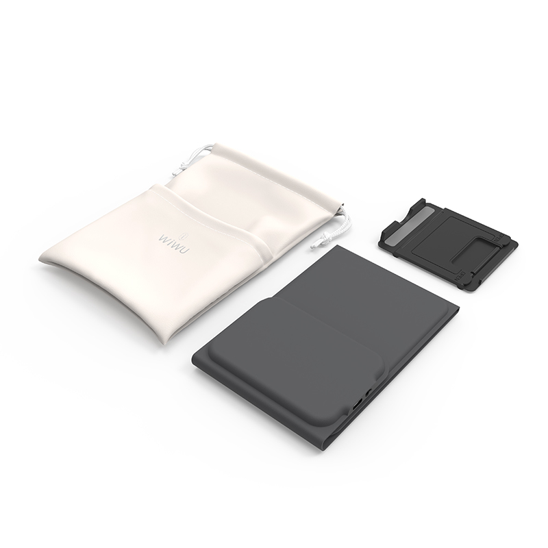 Wiwu FMK-05 iOS Android Windows Uyumlu Katlanabilir Bluetooth Kablosuz Klavye + Masaüstü Telefon Standı - 1