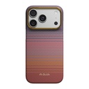 Apple iPhone 18 Pro Kılıf M-safe Şarj Özellikli Aramid Fiber Pitaka Sunset 2.0 California Dream Serisi Kapak - 1
