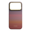 Apple iPhone 18 Pro Kılıf M-safe Şarj Özellikli Aramid Fiber Pitaka Sunset 2.0 California Dream Serisi Kapak - 7
