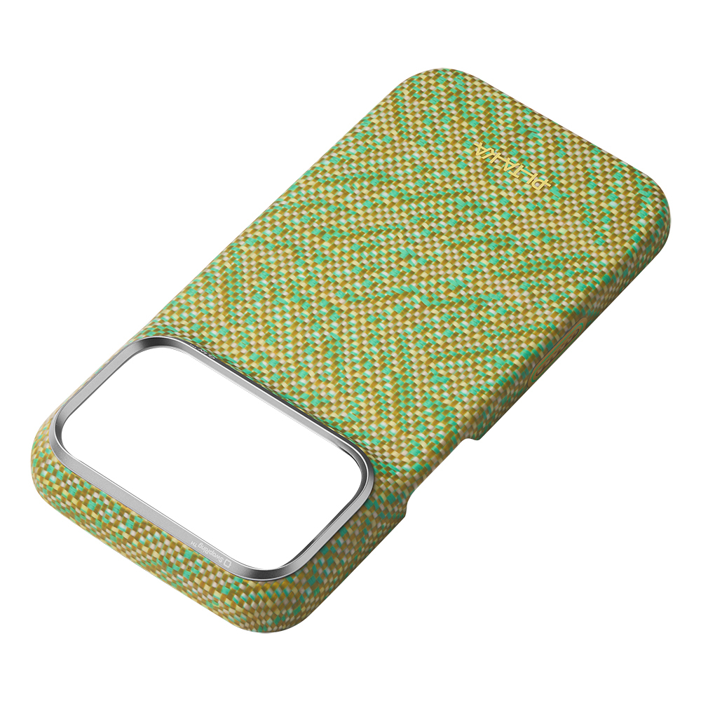 Apple iPhone 18 Pro Max Kılıf M-safe Şarj Özellikli Aramid Karbon Fiber Pitaka Wind Over Wheat Serisi Kapak - 4