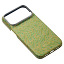 Apple iPhone 18 Pro Max Kılıf M-safe Şarj Özellikli Aramid Karbon Fiber Pitaka Wind Over Wheat Serisi Kapak - 5