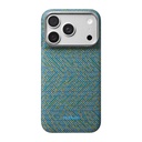 Apple iPhone 18 Pro Max Kılıf M-safe Şarj Özellikli Aramid Karbon Fiber Pitaka Wind Over Wheat Serisi Kapak - 1