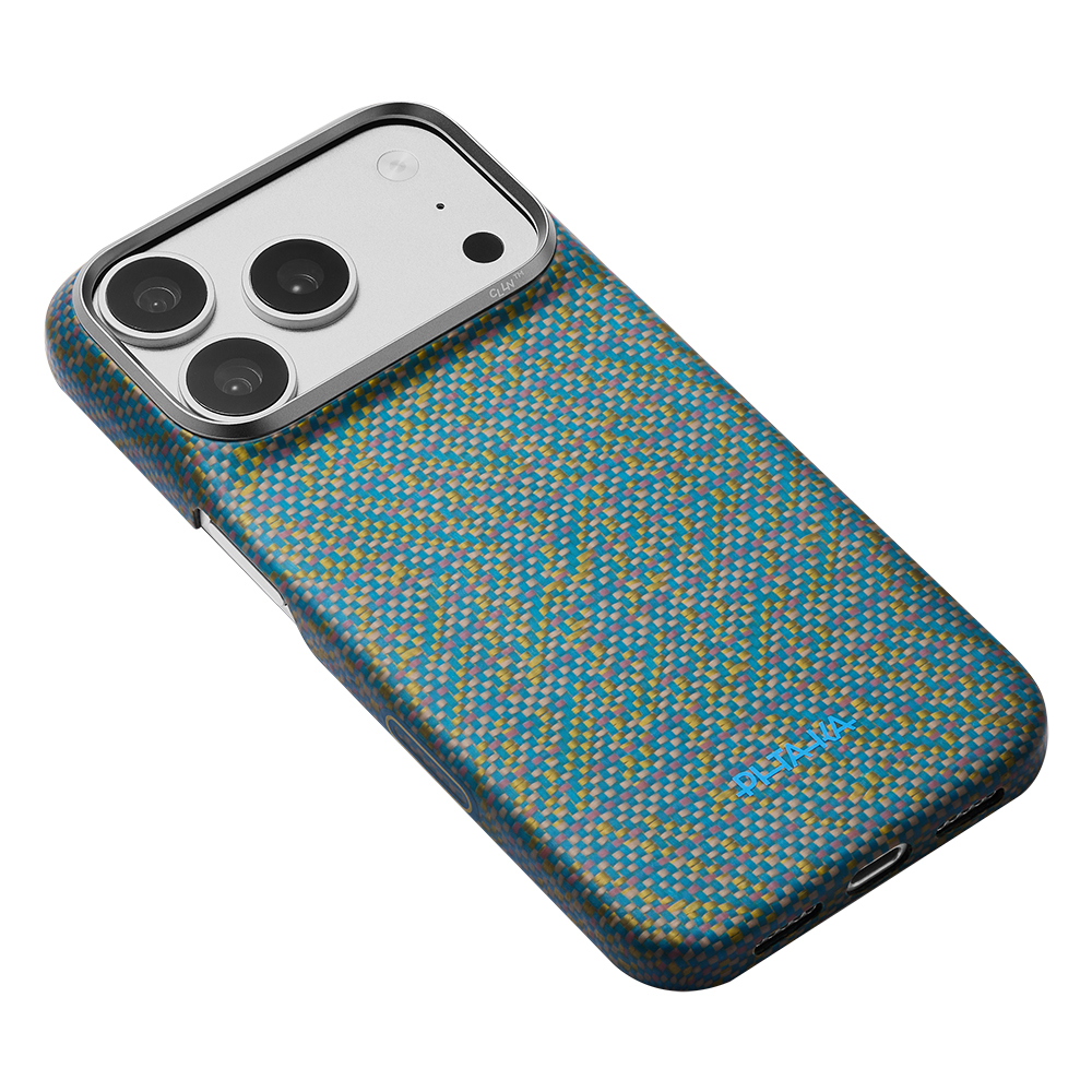 Apple iPhone 18 Pro Max Kılıf M-safe Şarj Özellikli Aramid Karbon Fiber Pitaka Wind Over Wheat Serisi Kapak - 3