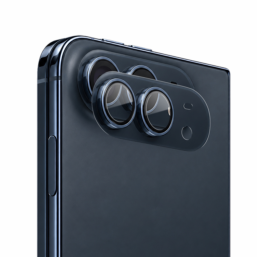 Apple iPhone Duo Mohseven Alüminyum Kaplamalı Safir Anti Reflective Kamera Lens Koruyucu - 1
