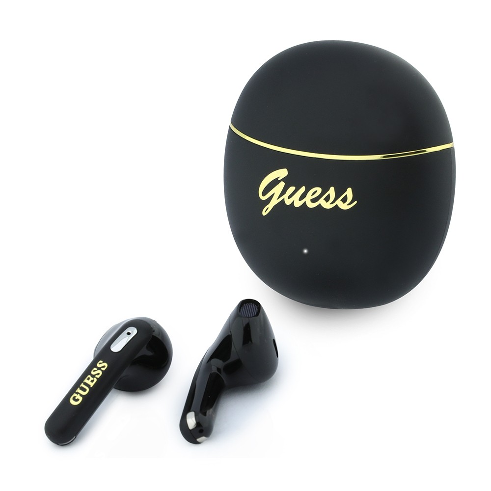 Guess Orjinal Lisanslı Metal Yazı Logolu Kulak içi TWS Kulaklık ve Speaker Hoparlör 2in1 Set - 1