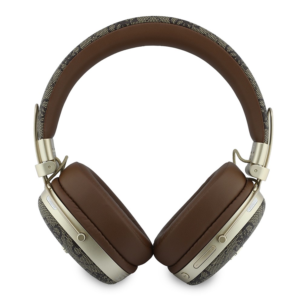 Guess Orjinal Lisanslı ENC Teknolojili PU 4G Desenli Metal Yazı Logolu Kulak Üstü Bluetooth Kulaklık v5.4 - 1