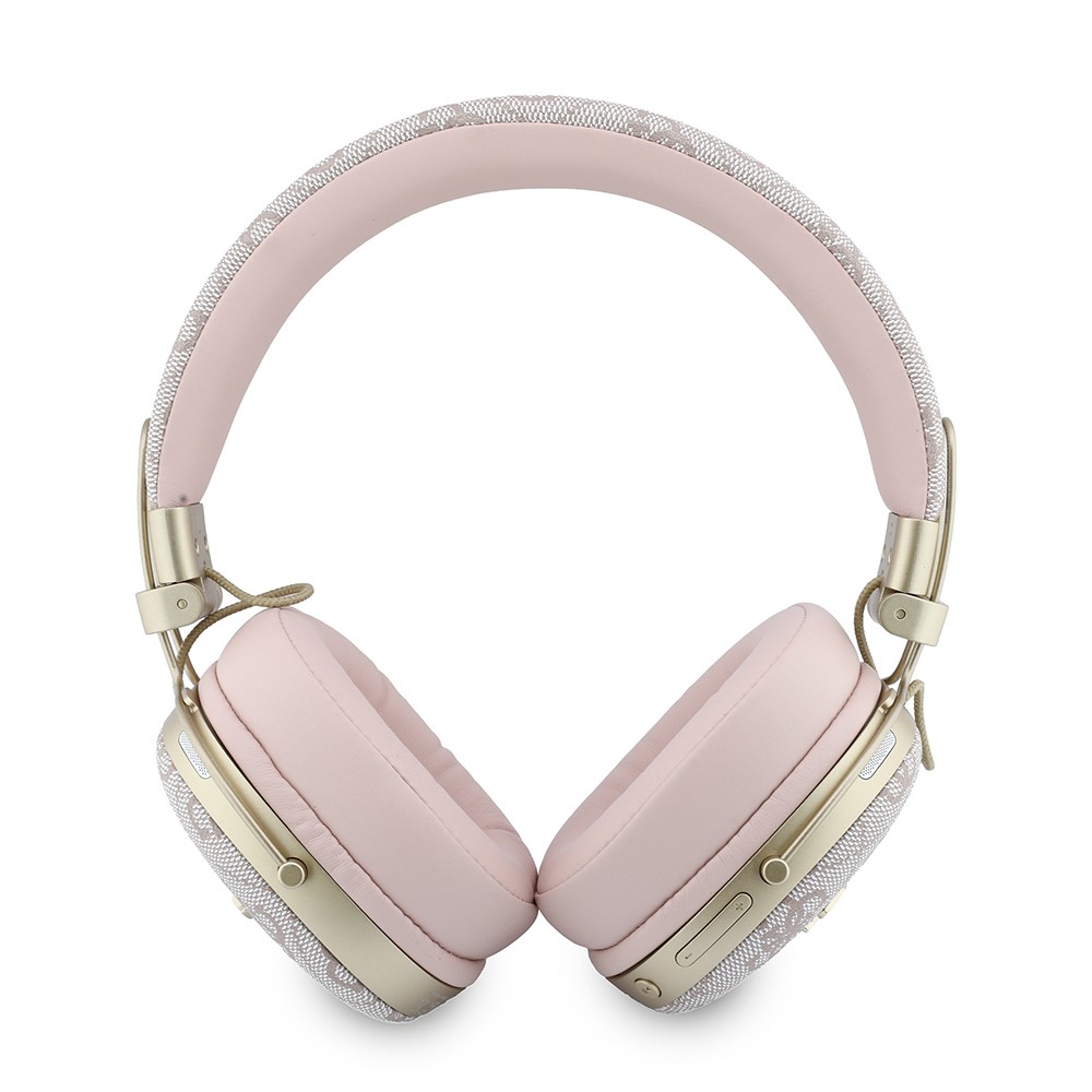 Guess Orjinal Lisanslı ENC Teknolojili PU 4G Desenli Metal Yazı Logolu Kulak Üstü Bluetooth Kulaklık v5.4 - 1