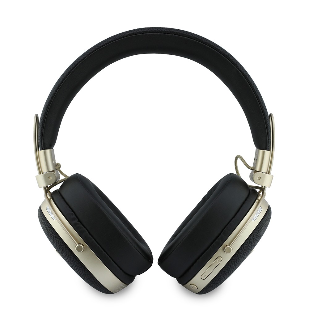 Guess Orjinal Lisanslı ENC Teknolojili PU Üçgen Metal Logolu Kulak Üstü Bluetooth Kulaklık v5.4 - 1