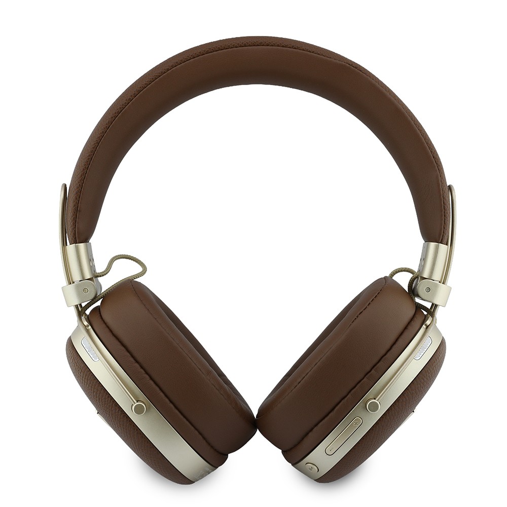 Guess Orjinal Lisanslı ENC Teknolojili PU Üçgen Metal Logolu Kulak Üstü Bluetooth Kulaklık v5.4 - 1