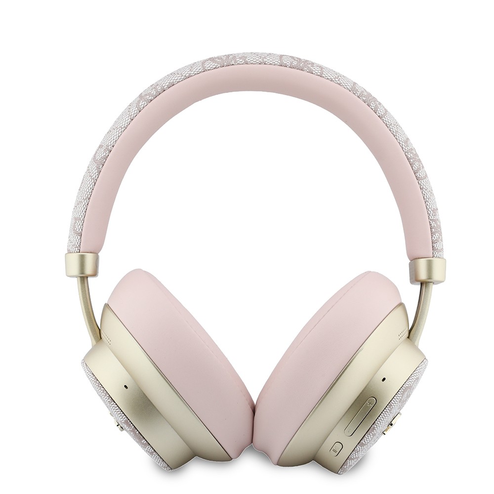 Guess Orjinal Lisanslı ENC PU 4G Desenli Metal Yazı Logolu Kulak Üstü Bluetooth Kulaklık v5.4 - 2