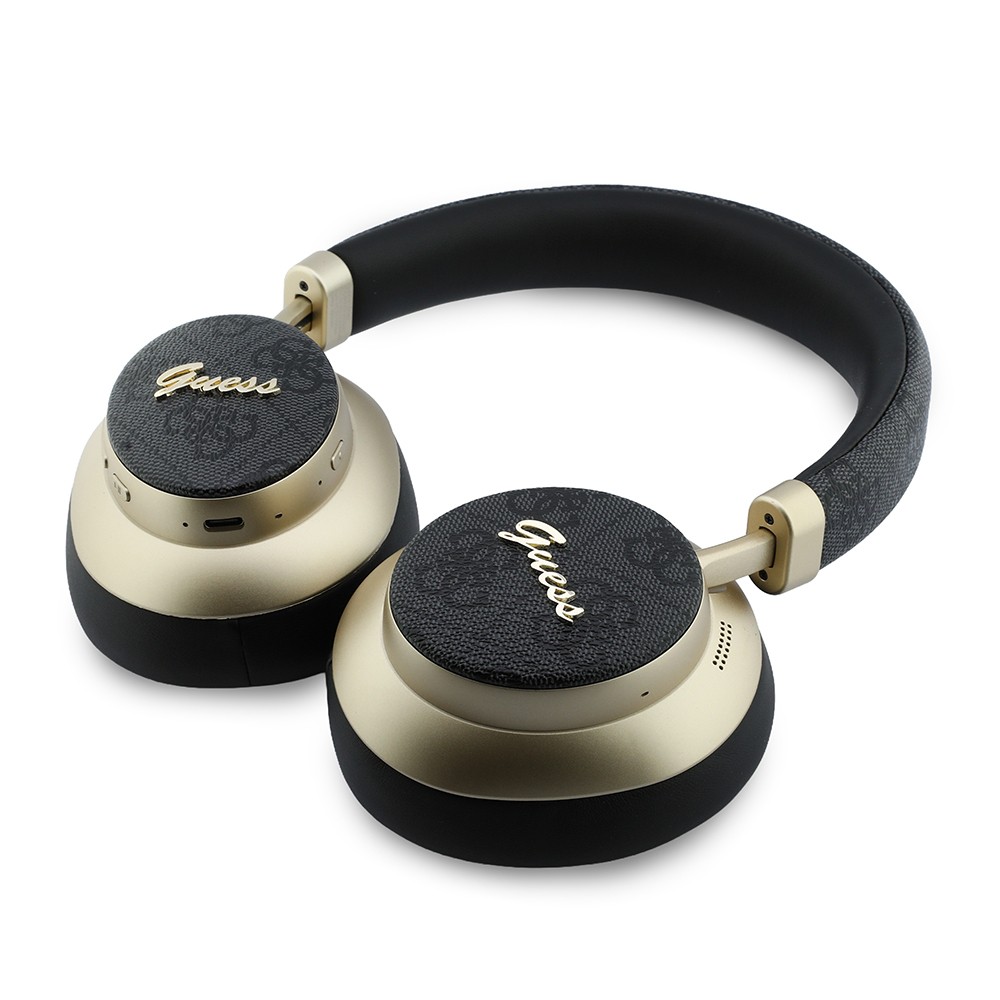 Guess Orjinal Lisanslı ENC PU 4G Desenli Metal Yazı Logolu Kulak Üstü Bluetooth Kulaklık v5.4 - 3