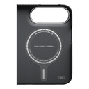 Apple iPhone Duo Kılıf M-safe Şarj Özellikli 600D Aramid Karbon Fiber Pitaka Edge Serisi Black-Grey Twill Kapak - 4
