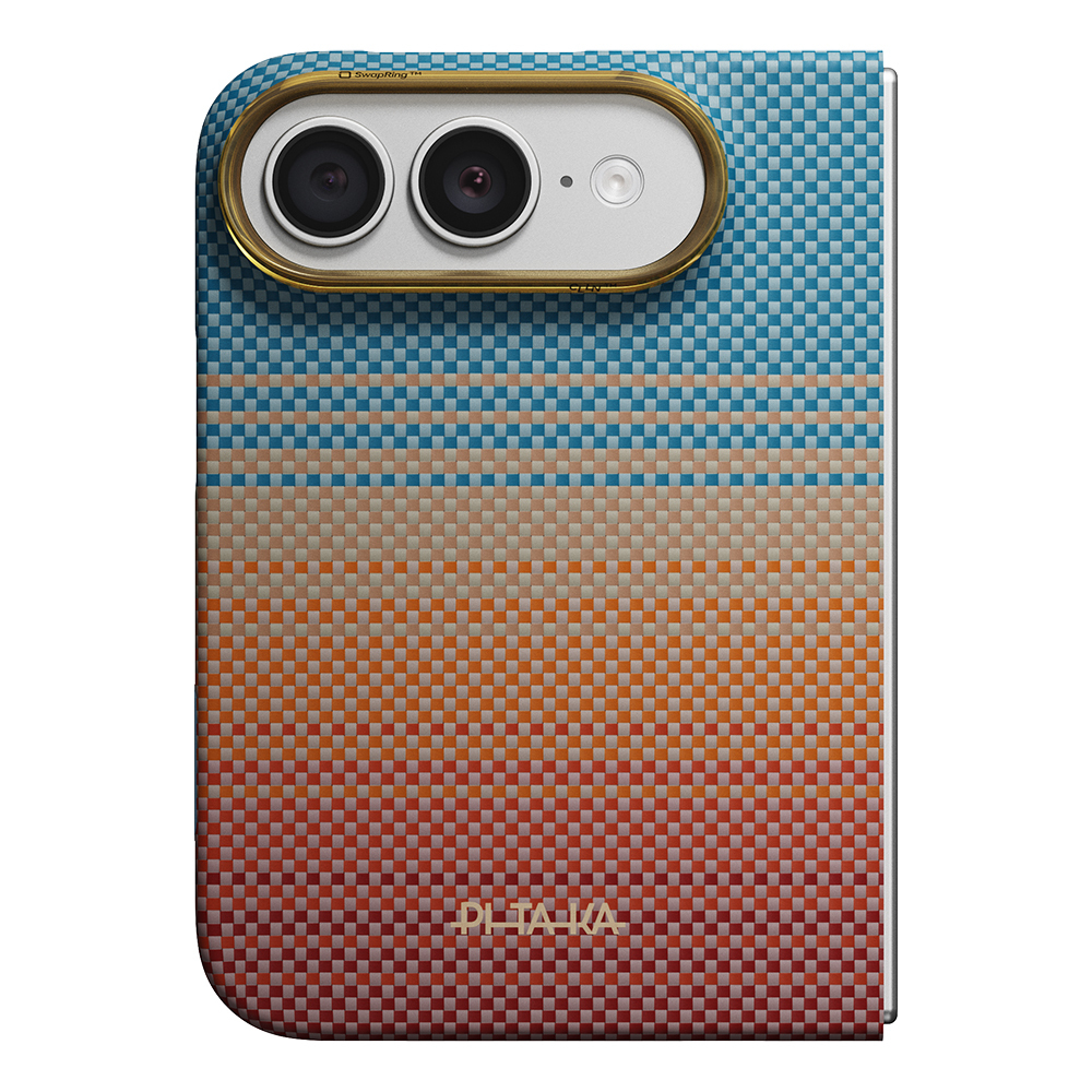 Apple iPhone Duo Kılıf M-safe Şarj Özellikli Aramid Fiber Pitaka Sunset 2.0 California Dream Serisi - 1