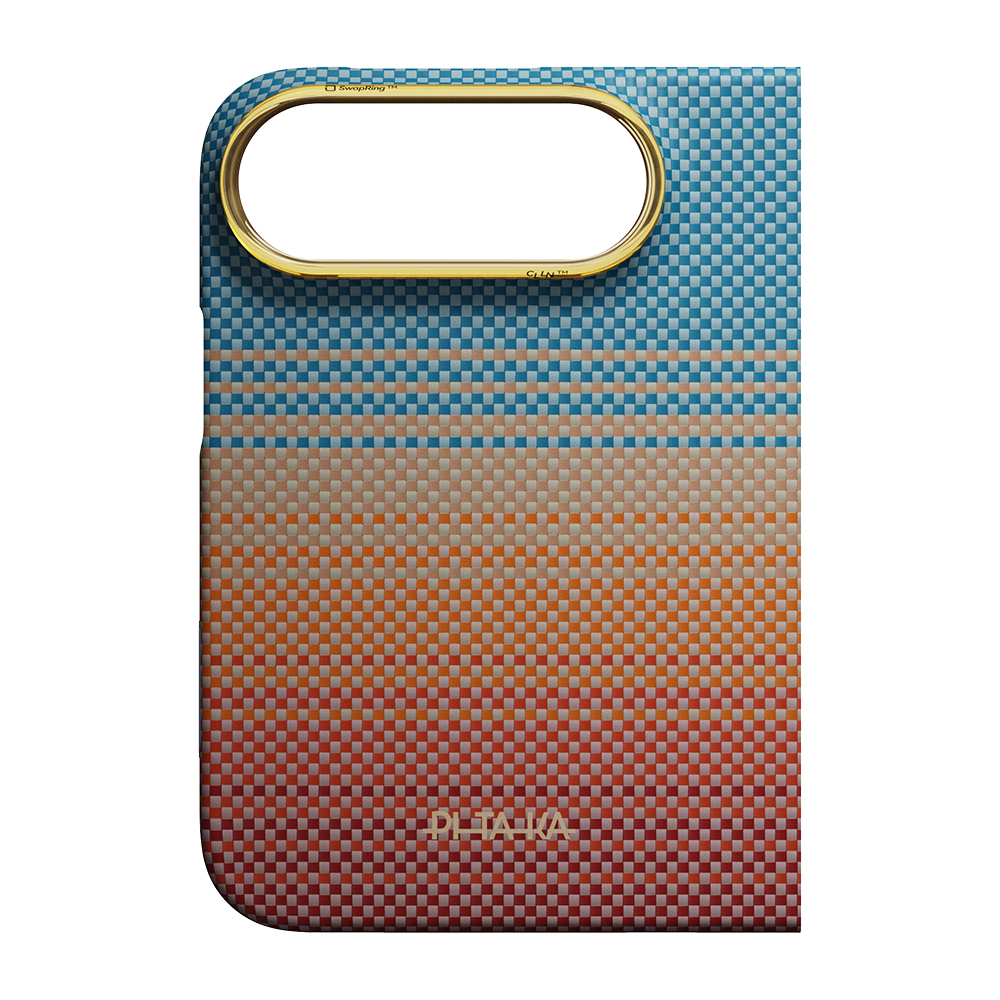 Apple iPhone Duo Kılıf M-safe Şarj Özellikli Aramid Fiber Pitaka Sunset 2.0 California Dream Serisi - 2