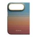Apple iPhone Duo Kılıf M-safe Şarj Özellikli Aramid Fiber Pitaka Sunset 2.0 California Dream Serisi - 2