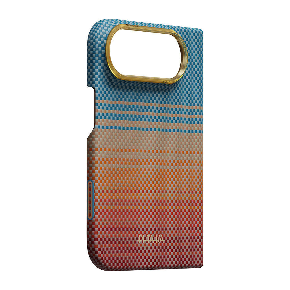 Apple iPhone Duo Kılıf M-safe Şarj Özellikli Aramid Fiber Pitaka Sunset 2.0 California Dream Serisi - 3
