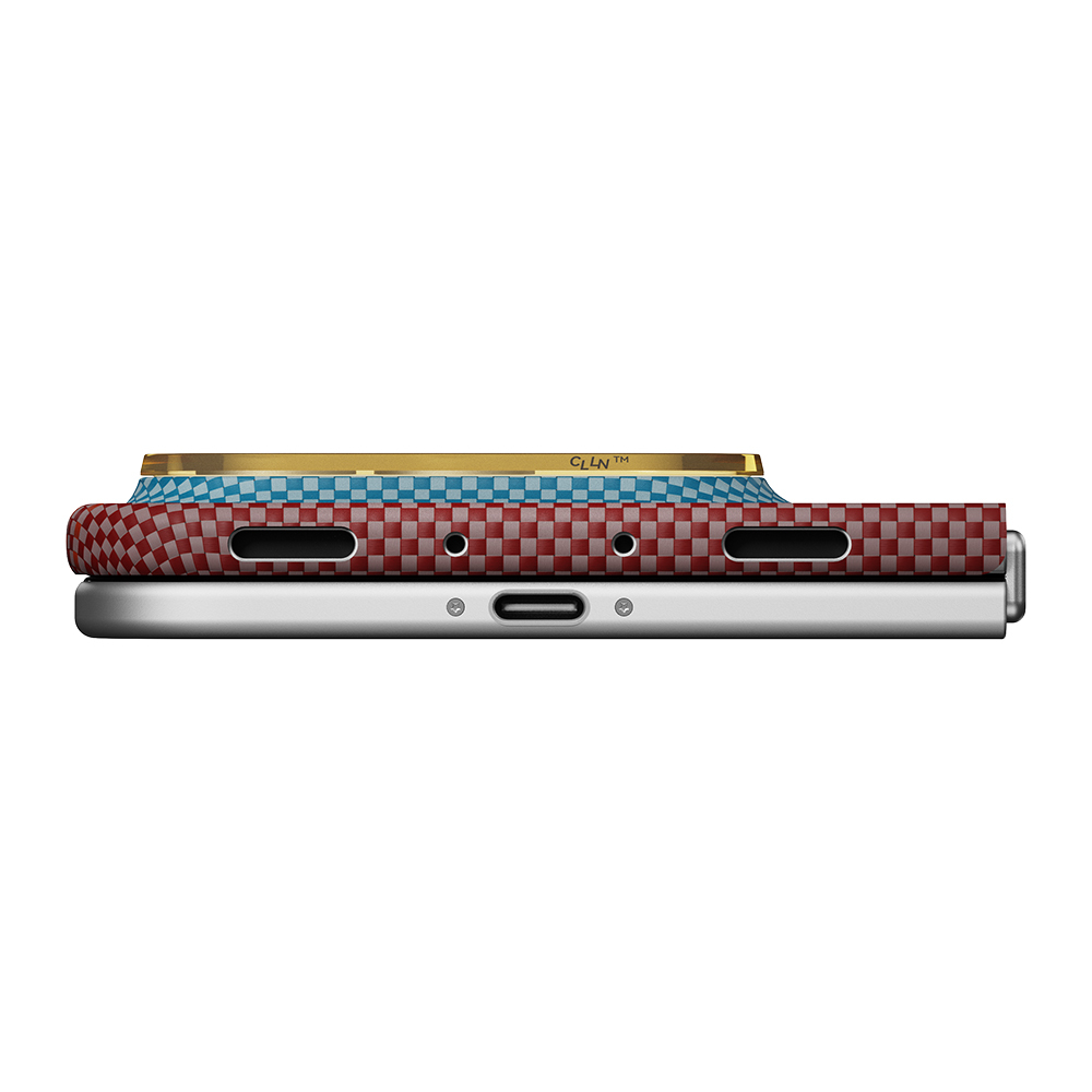 Apple iPhone Duo Kılıf M-safe Şarj Özellikli Aramid Fiber Pitaka Sunset 2.0 California Dream Serisi - 9